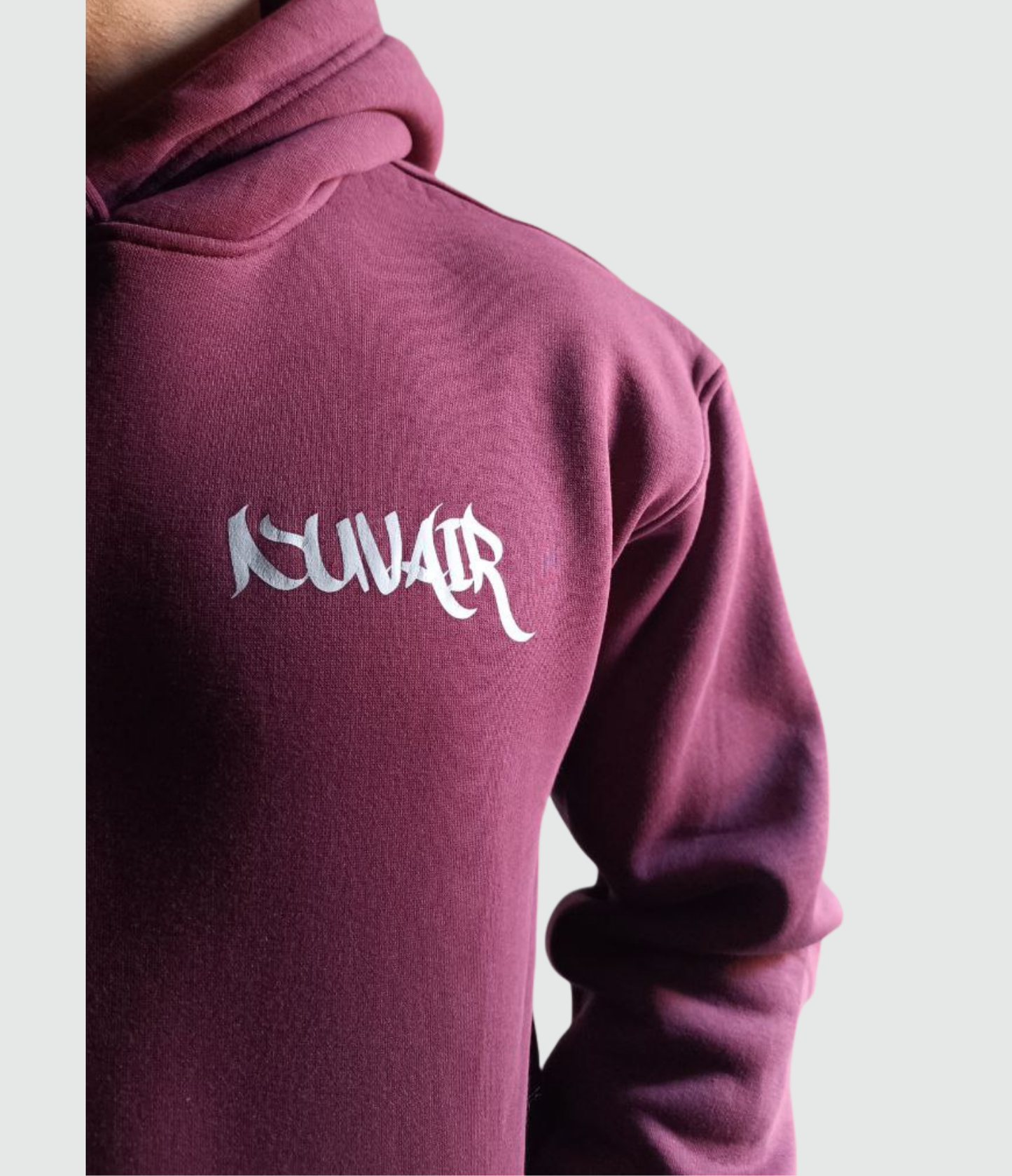 Dark Cherry Nuvair Basic Oversized Hoodie