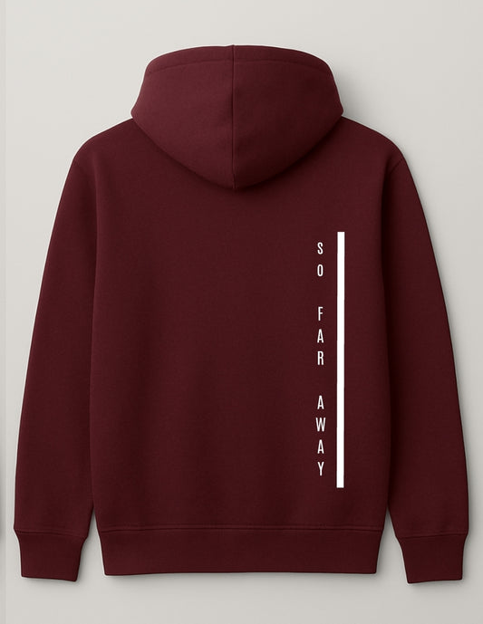 Burgundy So Far Away Hoodie