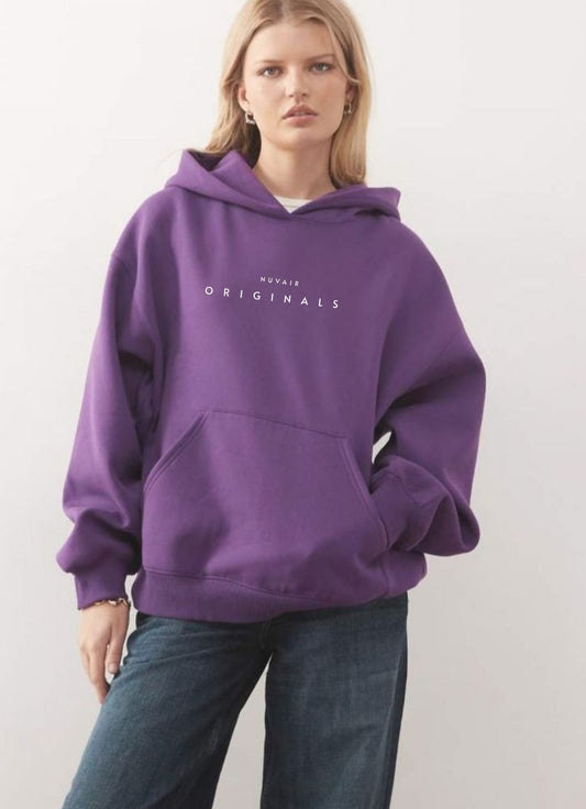 nuvair Original Life Purple Oversized Hoodie