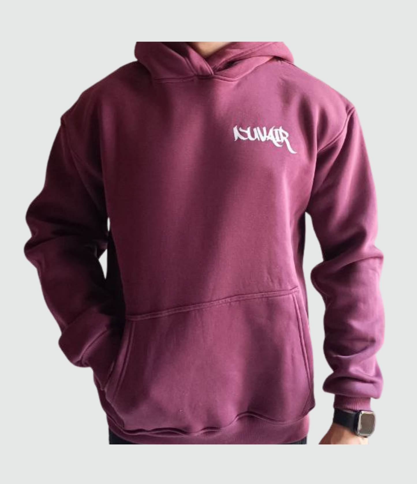 Dark Cherry Nuvair Basic Oversized Hoodie