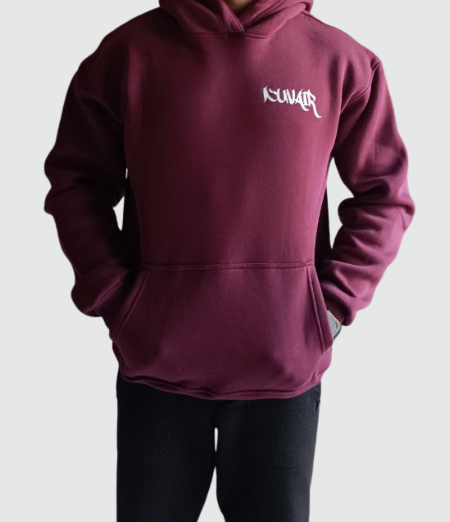 Dark Cherry Nuvair Basic Oversized Hoodie