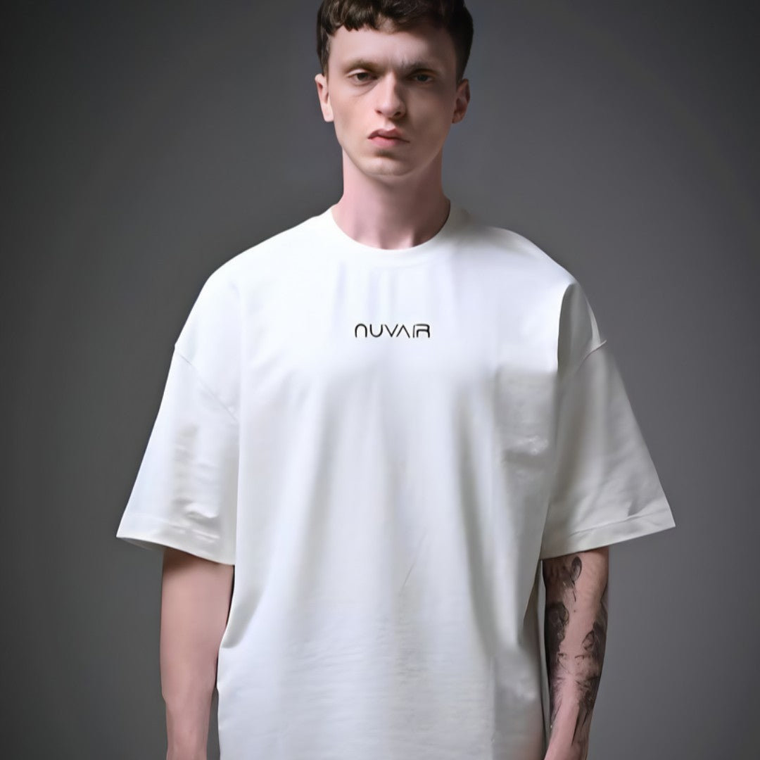 Nuvair Oversized Born To Make History Tee – White | Unisex
