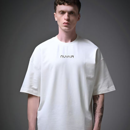 Nuvair Oversized Born To Make History Tee – White | Unisex