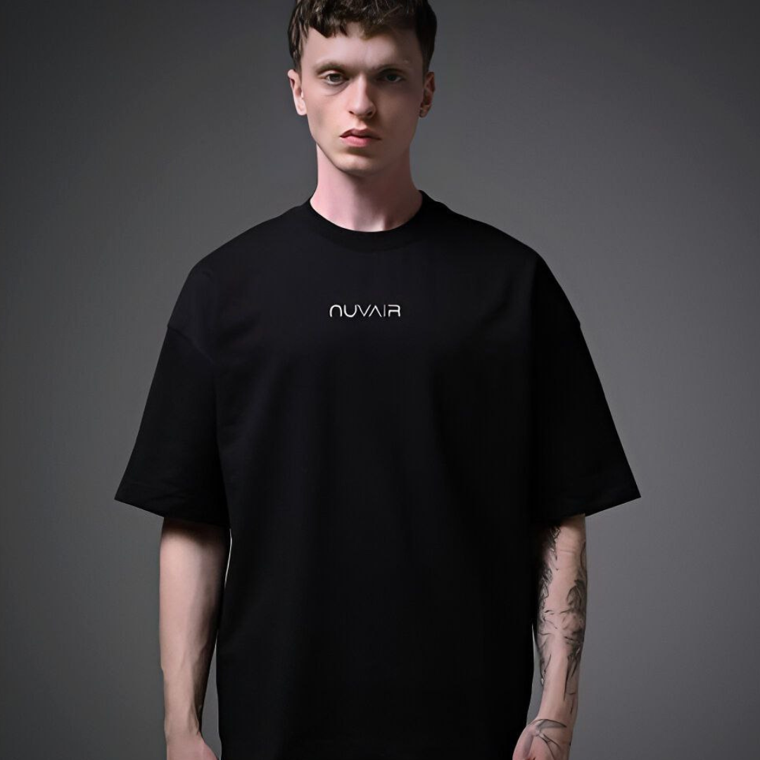 Nuvair Oversized Whatever Tee - Black | Unisex