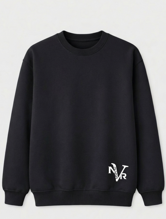 Basic nuvair Black Crew Neck Oversized