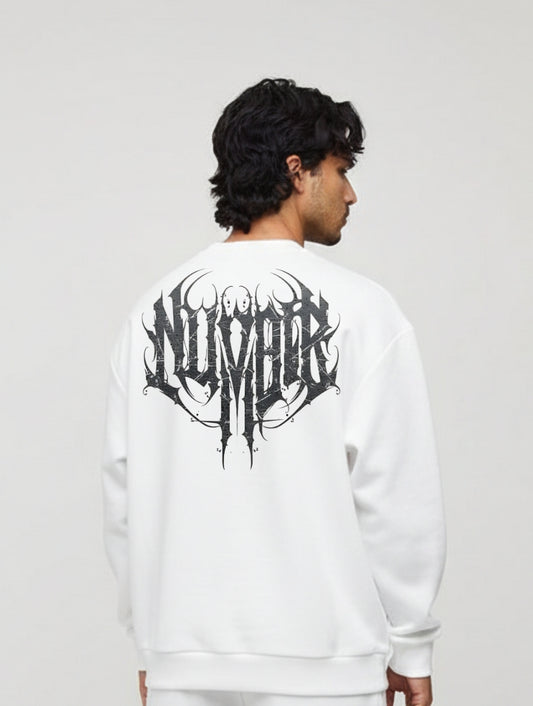 nuvair Dynasty White Crew Neck Oversized