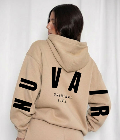 Nuvair original life Biege Oversized Hoodie