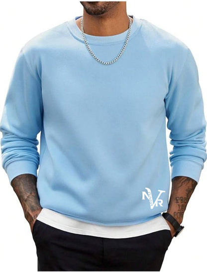 Basic nuvair Baby Blue Crew Neck Oversized