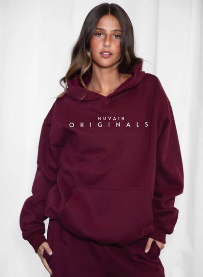 Burgundy Just A Girl Hoodie