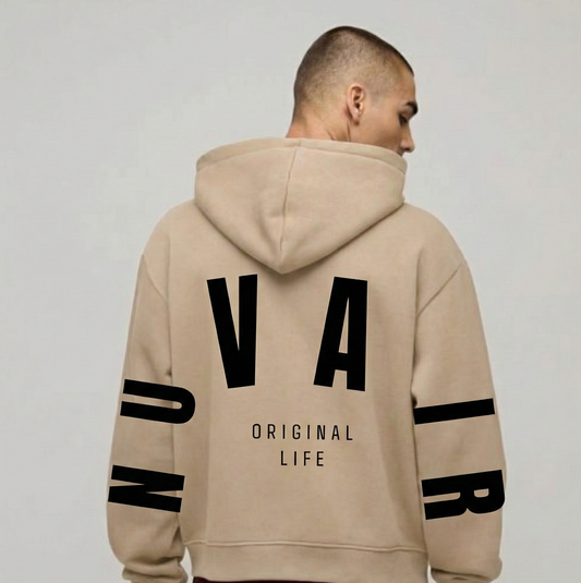 Nuvair original life Biege Oversized Hoodie