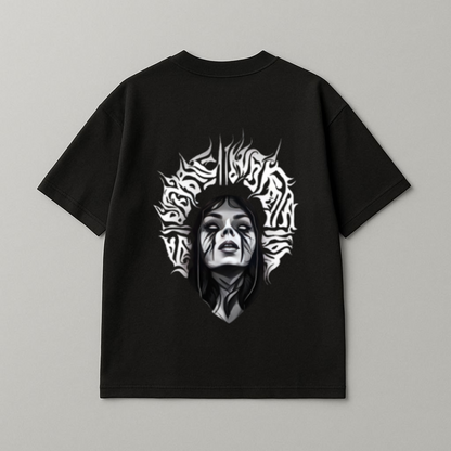 Nuvair Oversized Mysterious Tee – Black | Unisex