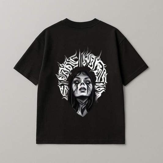 Nuvair Oversized Mysterious Tee – Black | Unisex