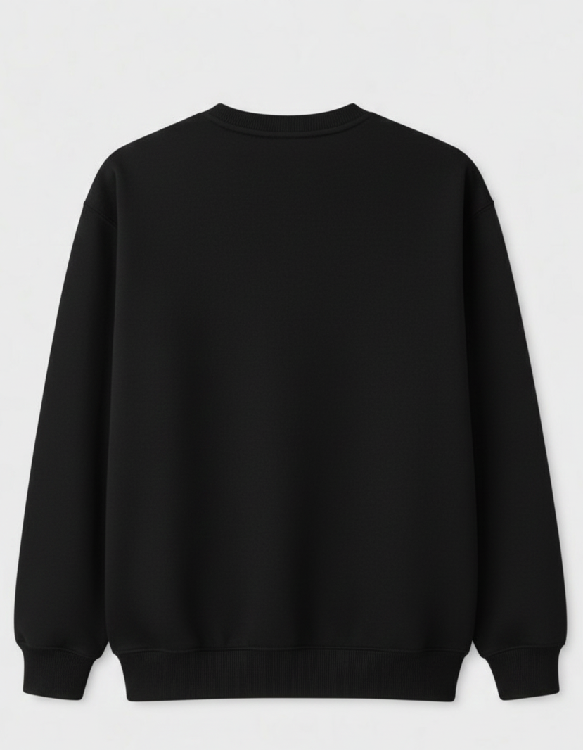 Basic nuvair Black Crew Neck Oversized