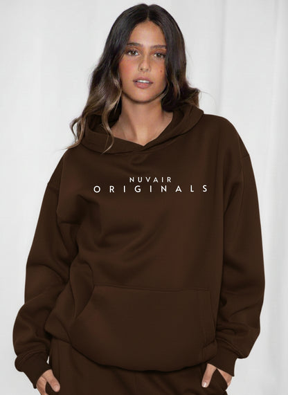 Just A Girl Brown Oversized Hoodie