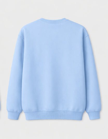 Basic nuvair Baby Blue Crew Neck Oversized