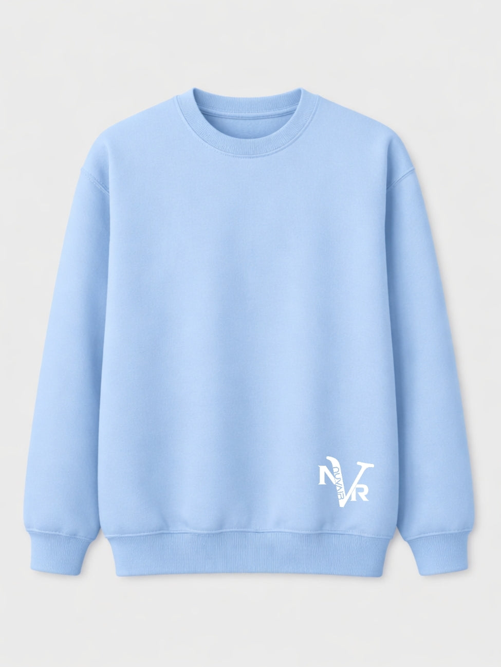 Basic nuvair Baby Blue Crew Neck Oversized