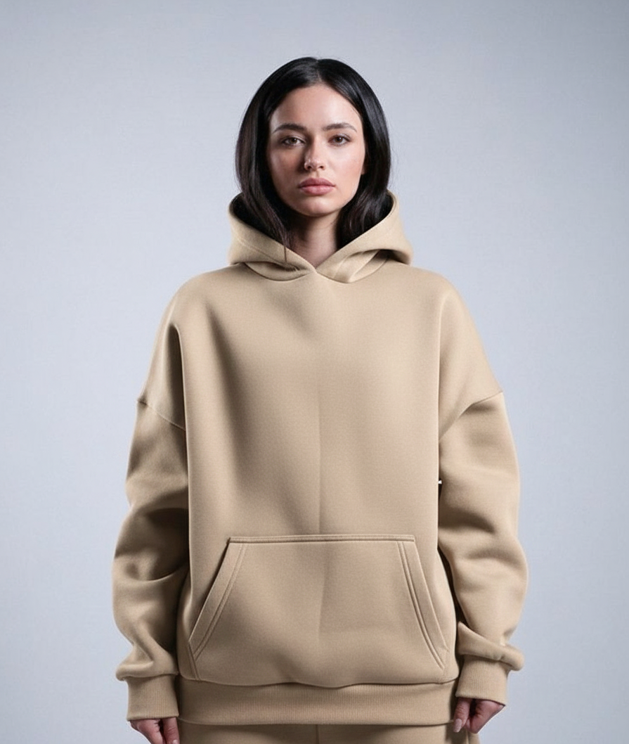 Nuvair original life Biege Oversized Hoodie