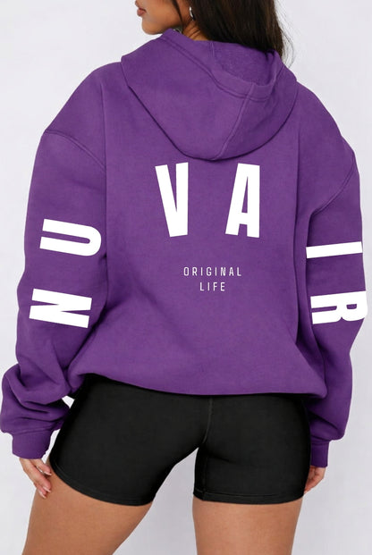 nuvair Original Life Purple Oversized Hoodie